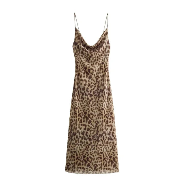 RAVEN | Leopard Midi Dress