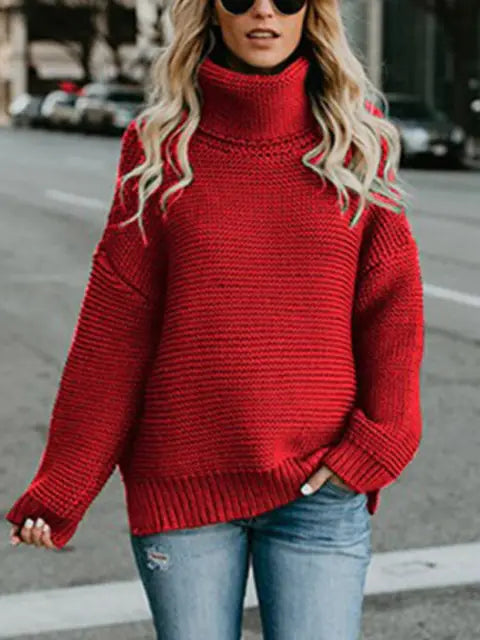 SARAH | Warm Knitted Turtleneck Sweater