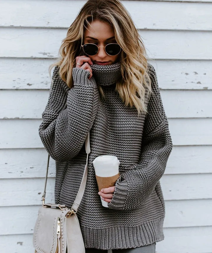 SARAH | Warm Knitted Turtleneck Sweater