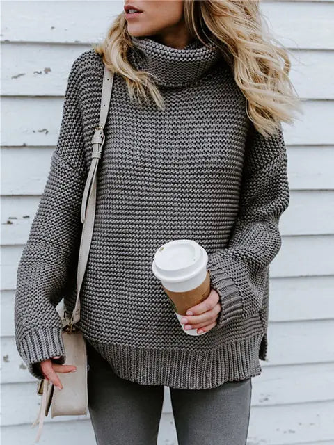 SARAH | Warm Knitted Turtleneck Sweater