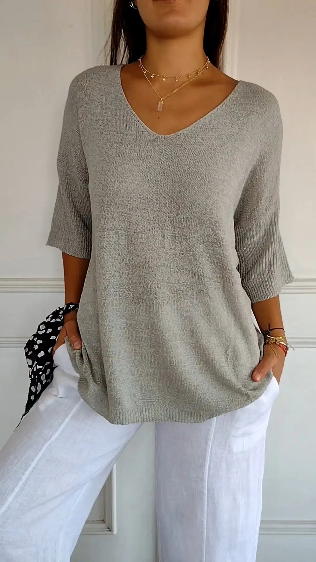 Trendy V-Neck Top