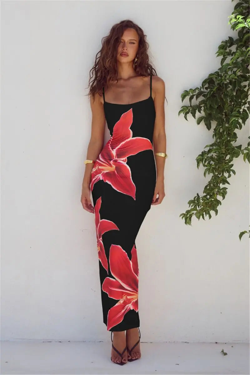 VALERIA | Floral Print Long Dress