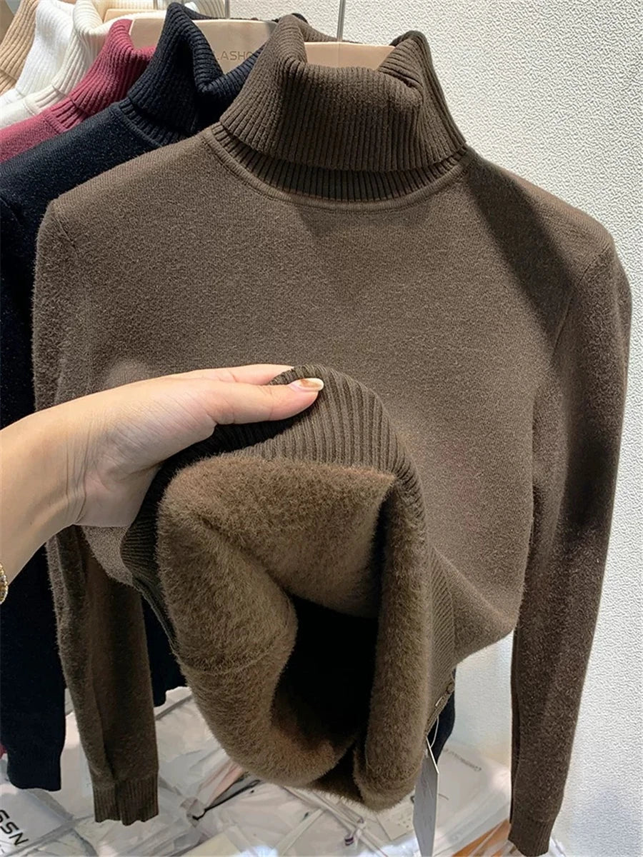 IVY | THICKEN VELVET TURTLENECK