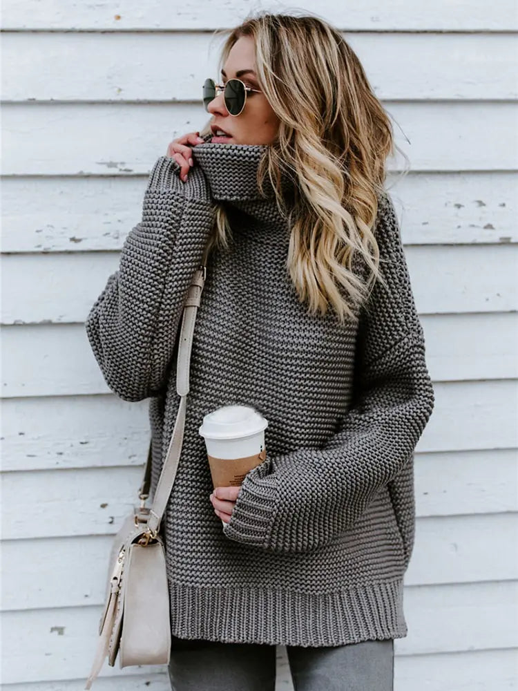 SARAH | Warm Knitted Turtleneck Sweater